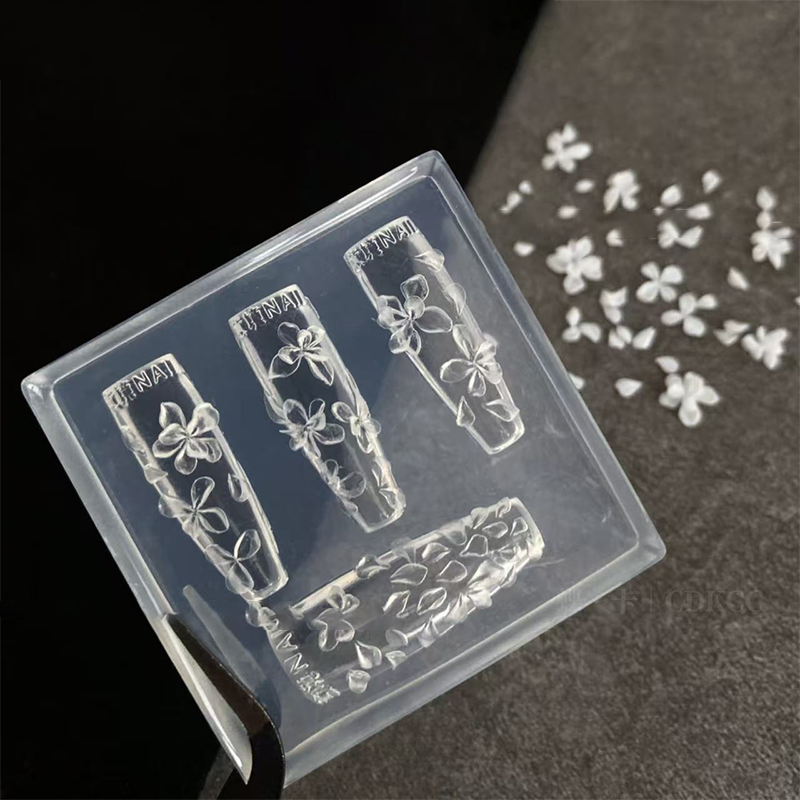 Resin Art Template - 【O】3DフラワーネイルモールドDIYシリコンネイルツールユリの花びらネイルデザインレジンモールドネイルアートカービングテンプレート