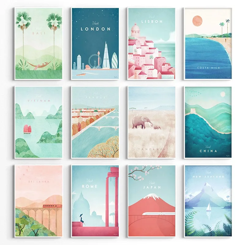 Resin Art New Zealand - 世界のミニマリスト旅行ポスター、パリ、ローマ、リスボン、ニュージーランドツアー、風景、都市、ダイヤモンドペインティング、壁アート、部屋の家の装飾用