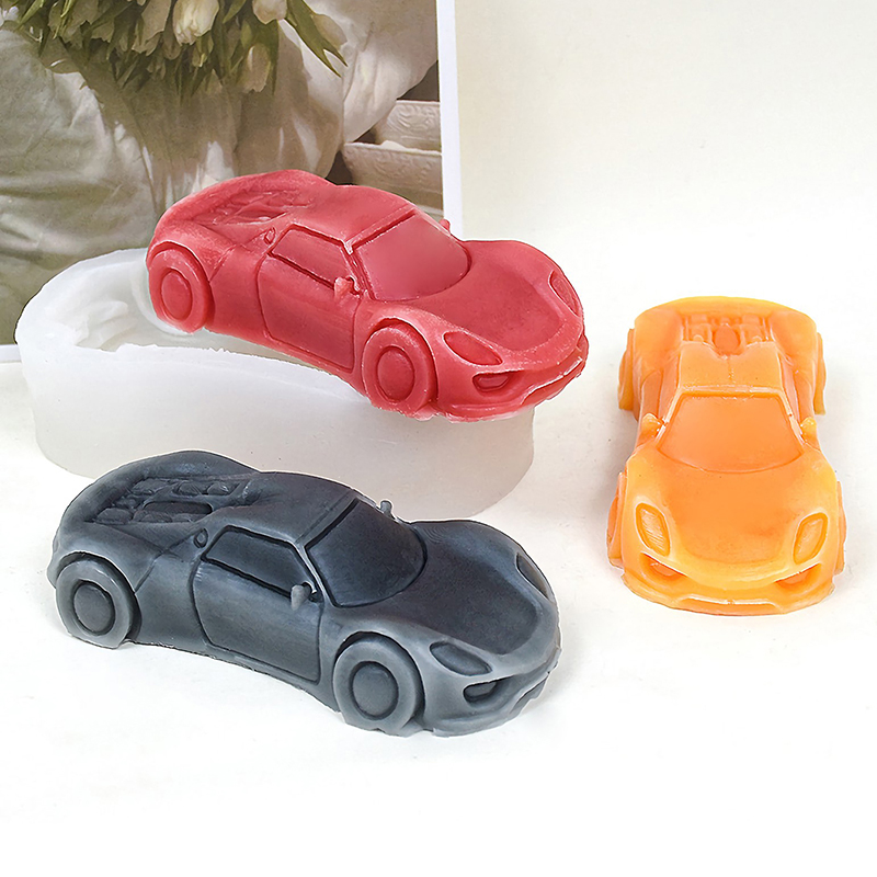 Resin Art Kit With Molds - 3D クリエイティブスポーツカーシリコーン型香りキャンドル石鹸樹脂石膏工芸品型 DIY 家の装飾耐久性のある型