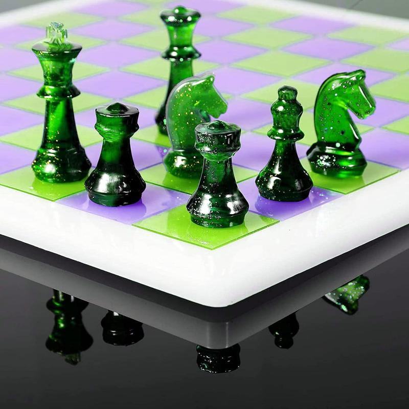 レジンチェスセット型、チェス盤付きシリコンレジン型、3Dシリ - Resin Art Kit With Molds のレビューと価格