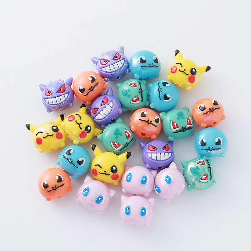 12 個ポケモンビーズ DIY 携帯電話ストラップキーホルダ - Resin Art Toys のレビューと価格