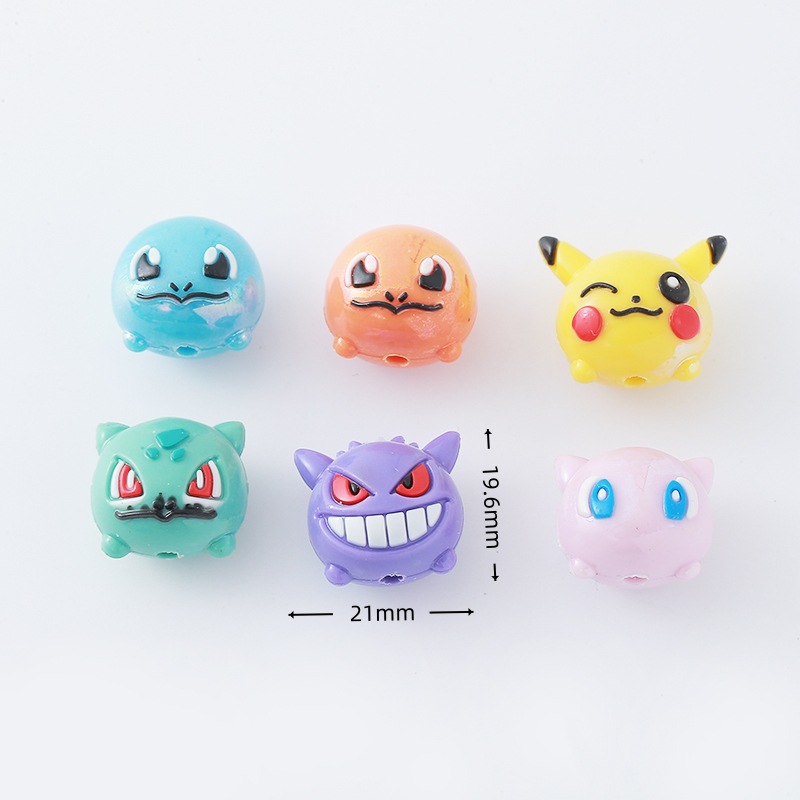 12 個ポケモンビーズ DIY 携帯電話ストラップキーホルダ - Resin Art Toys のレビューと価格