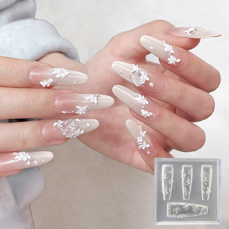 3D 花ネイルモールド DIY シリコーンネイルツール花びら - Resin Art Template のレビューと価格