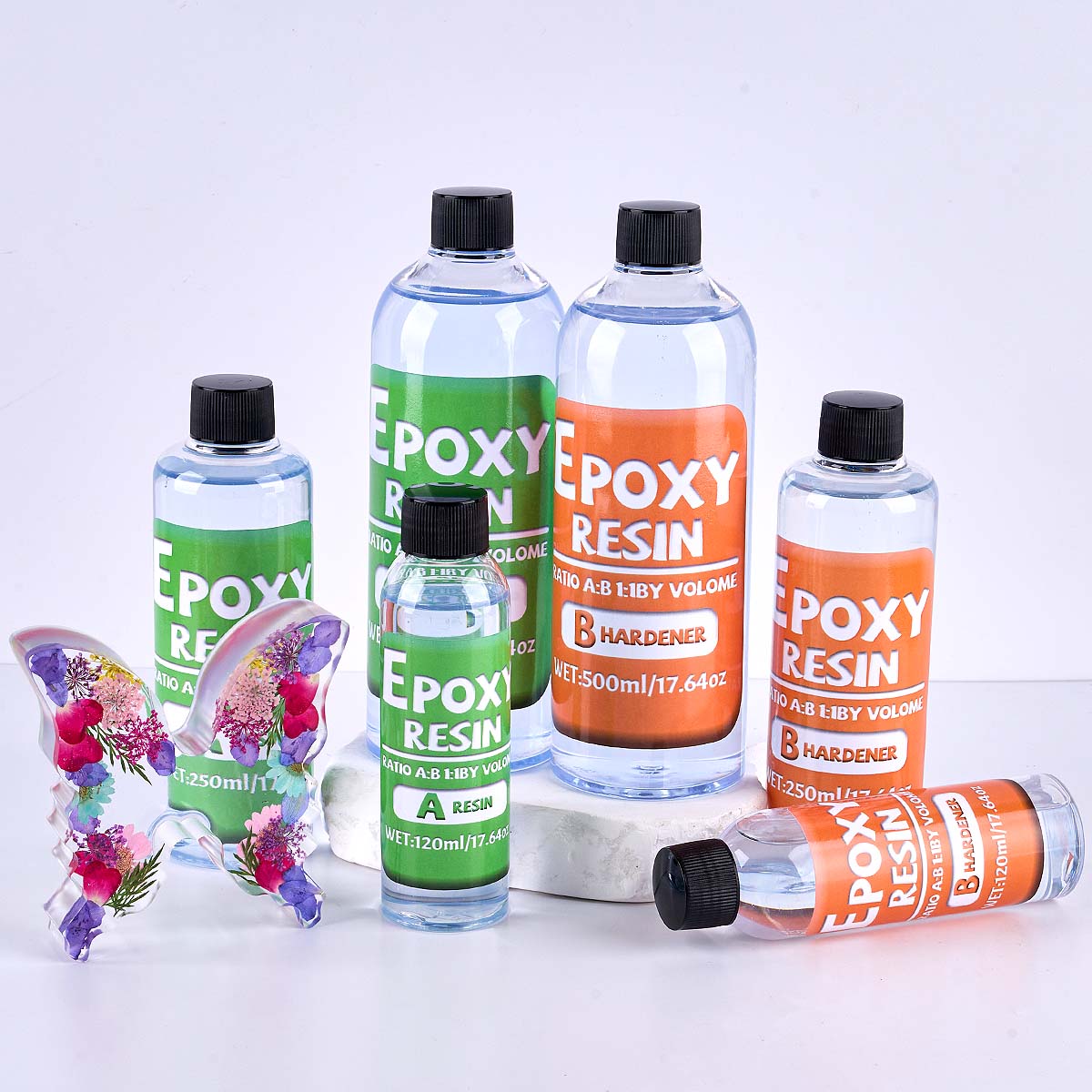 1:1 比エポキシ樹脂キット黄ばみ防止新配合クリスタルクリア - Resin Art Kit With Molds のレビューと価格