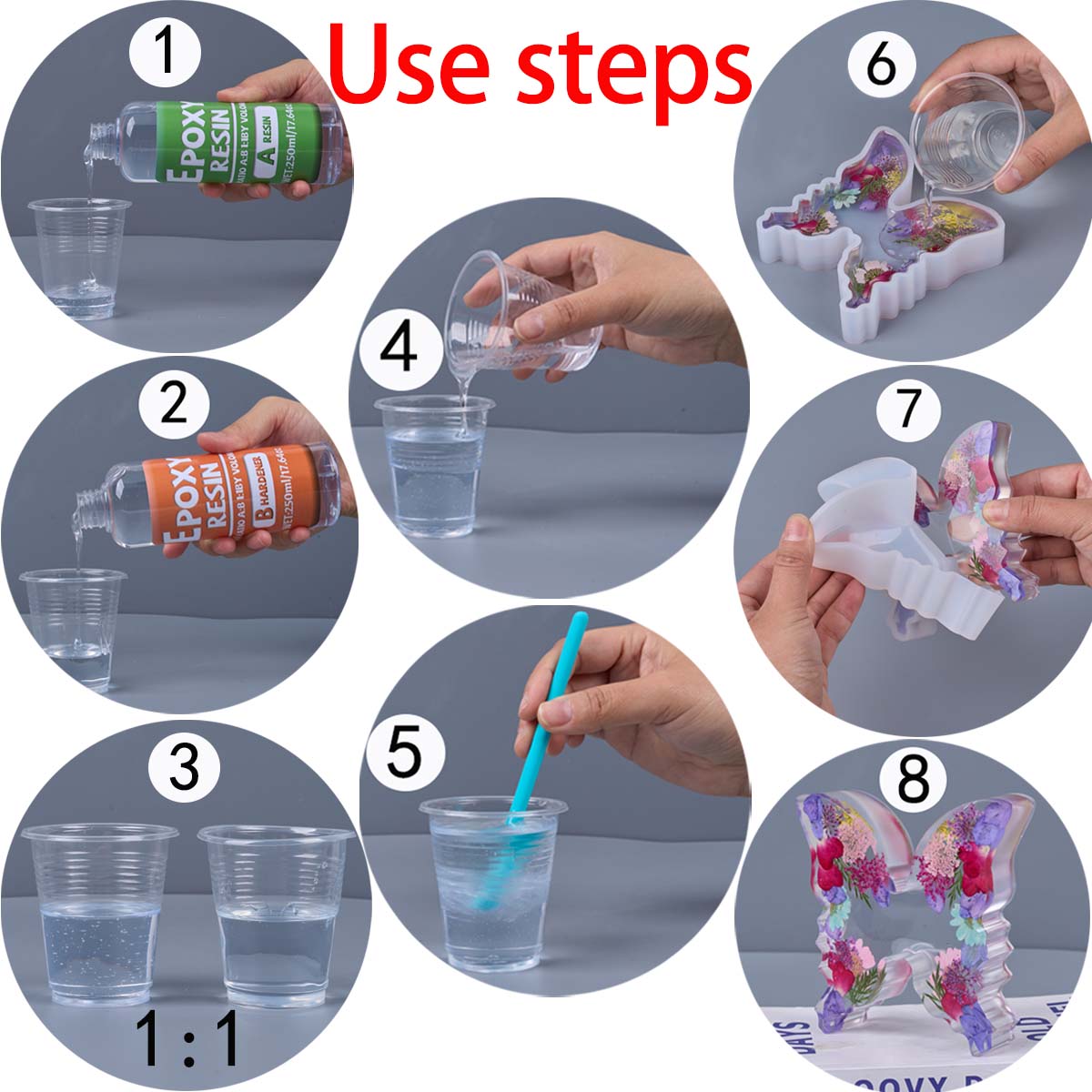 1:1 比エポキシ樹脂キット黄ばみ防止新配合クリスタルクリア - Resin Art Kit With Molds のレビューと価格