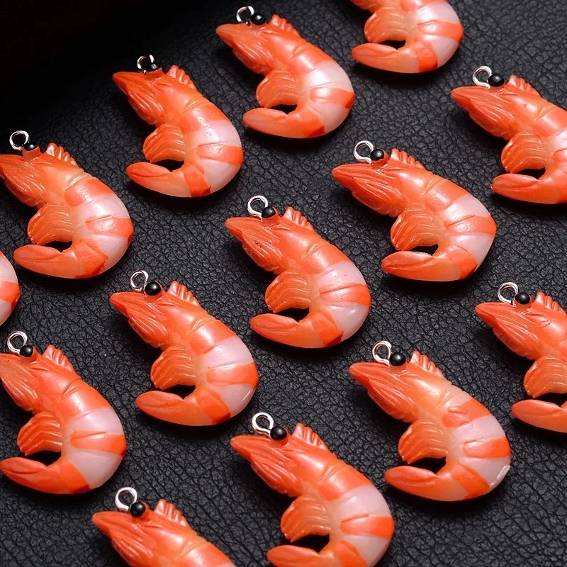 10 個アクリル樹脂漫画シーフードチャーム 3D 模擬ロブス - Resin Art Gift Ideas のレビューと価格