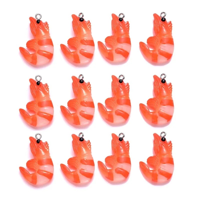 10 個アクリル樹脂漫画シーフードチャーム 3D 模擬ロブス - Resin Art Gift Ideas のレビューと価格