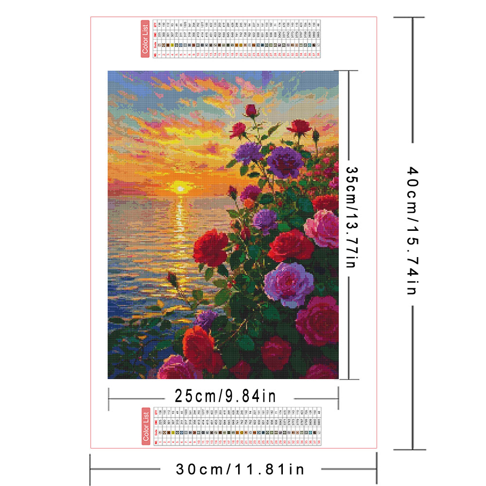 AZQSD ダイヤモンドアート絵画 バラの花のラインストーン - Resin Art For Rose のレビューと価格