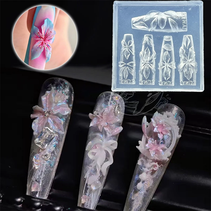 3DフラワーネイルモールドDIYシリコンネイルツールハワイハ - Resin Art Template のレビューと価格