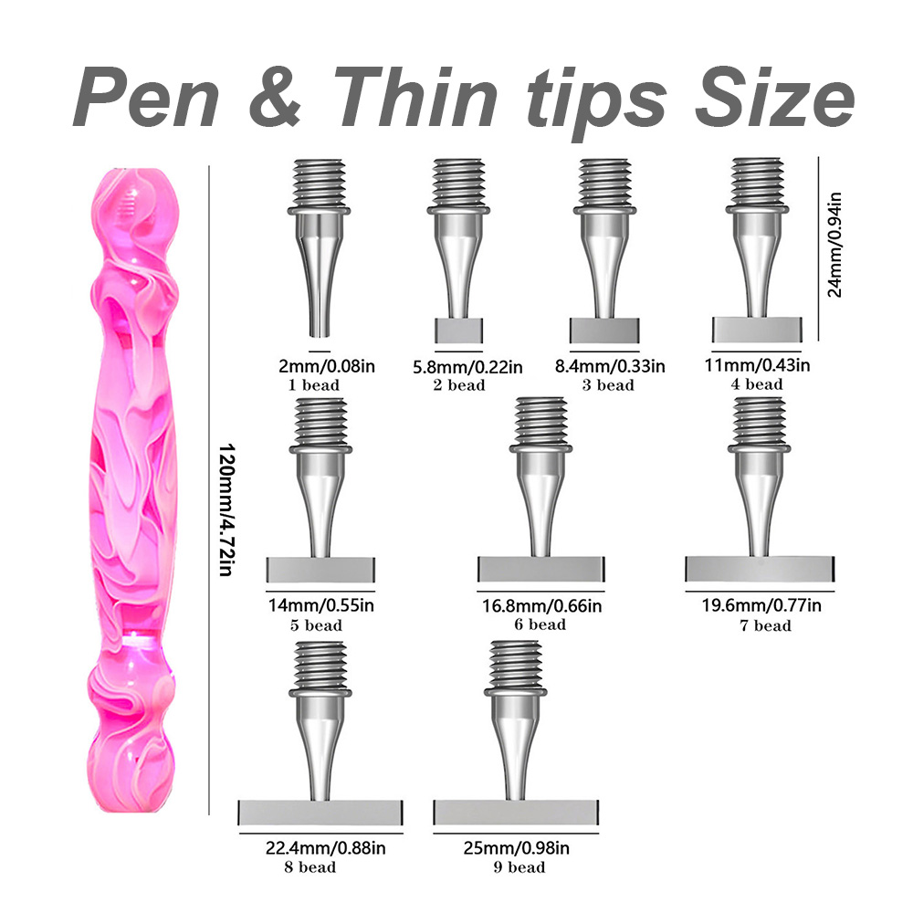 5D DIY レジンダイヤモンドペイントペン、カラー刺繍糸付 - Resin Art Pen のレビューと価格