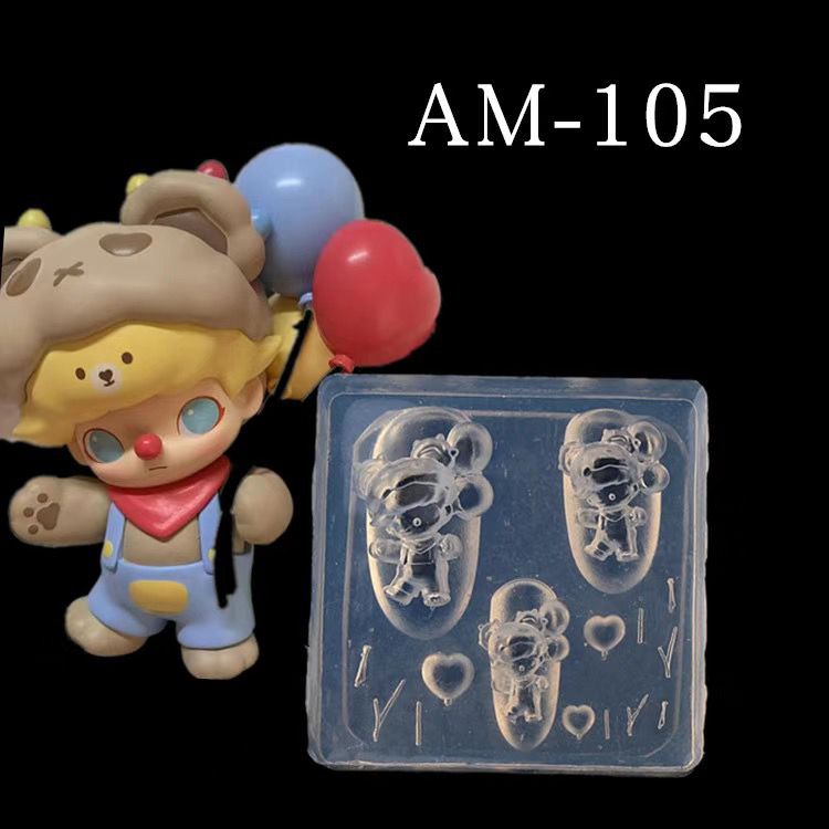 3D ネイルテンプレート素敵な漫画ネイルアートモールドシリコ - Resin Art Template のレビューと価格