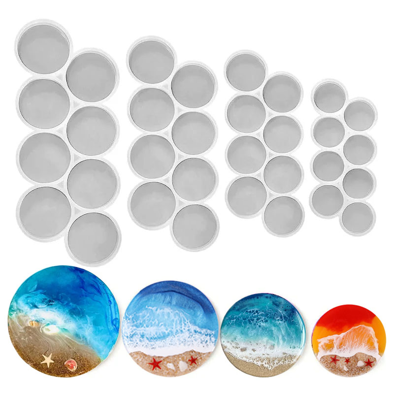 1.25～2インチの丸型シリコンモールド、樹脂ジュエリー、ペ - Resin Art Kit With Molds のレビューと価格