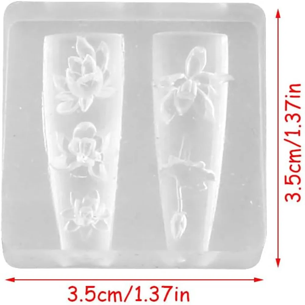 3D とげネイルデザインシリコーン金型彫刻テンプレートアート - Resin Art Template のレビューと価格