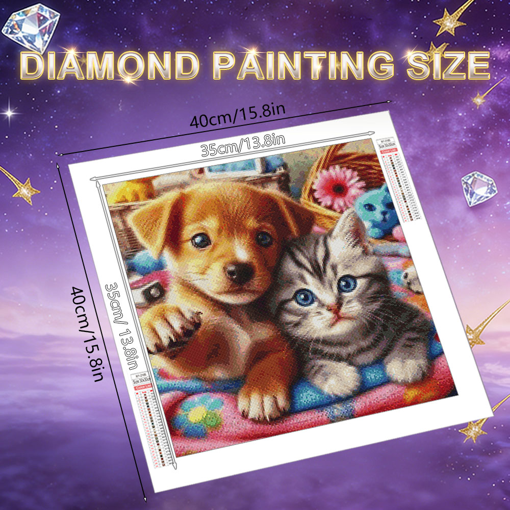 HUACAN 5D DIYダイヤモンドモザイク 猫 犬 動物 - Resin Art For Rose のレビューと価格