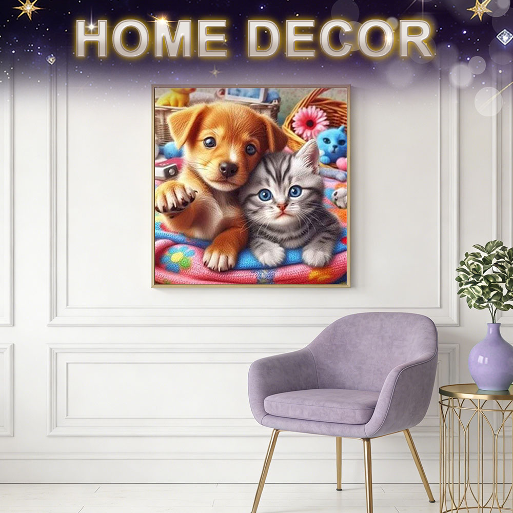 HUACAN 5D DIYダイヤモンドモザイク 猫 犬 動物 - Resin Art For Rose のレビューと価格