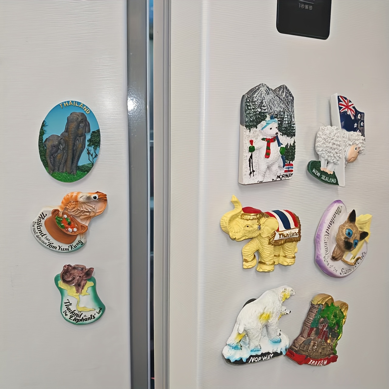 1個の手作り3Dレジンアート冷蔵庫マグネット、ノルウェーの雪 - Resin Art New Zealand のレビューと価格