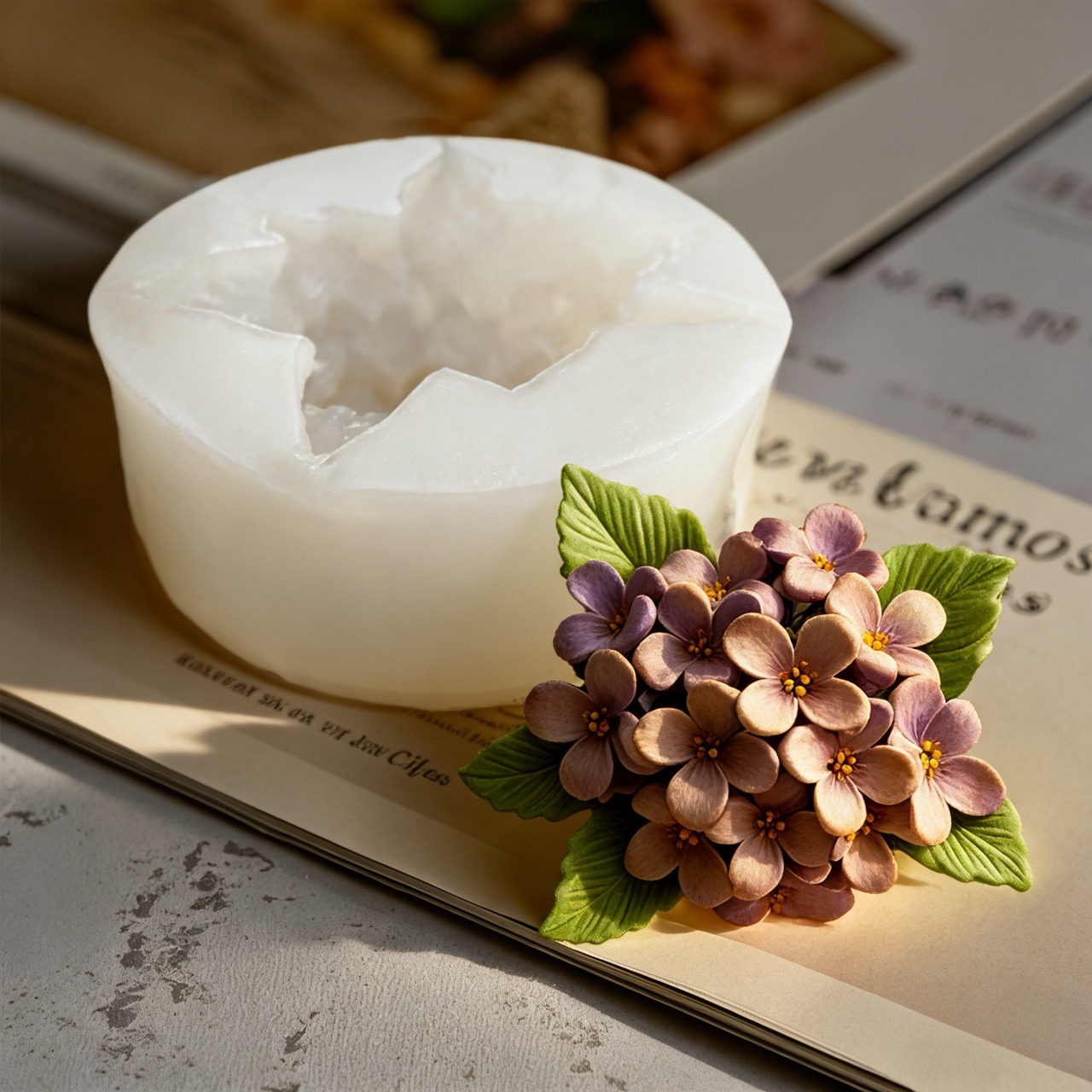 3Dローズライラックフラワーシリコンモールド2個、樹脂やキャ - Resin Art For Rose のレビューと価格