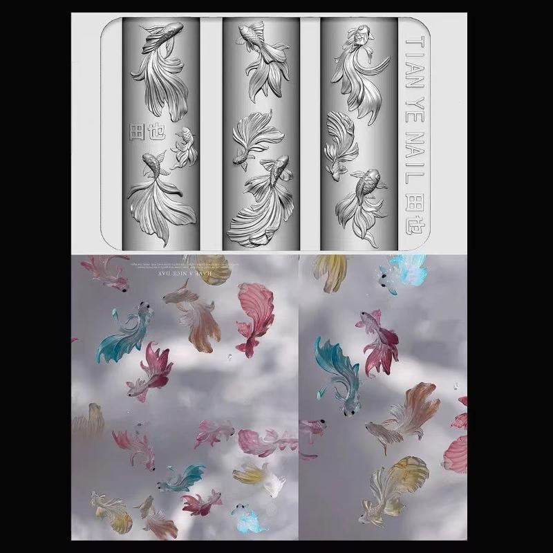 3D ソフトシリコーンネイルオーシャンマーメイドテンプレート - Resin Art Template のレビューと価格