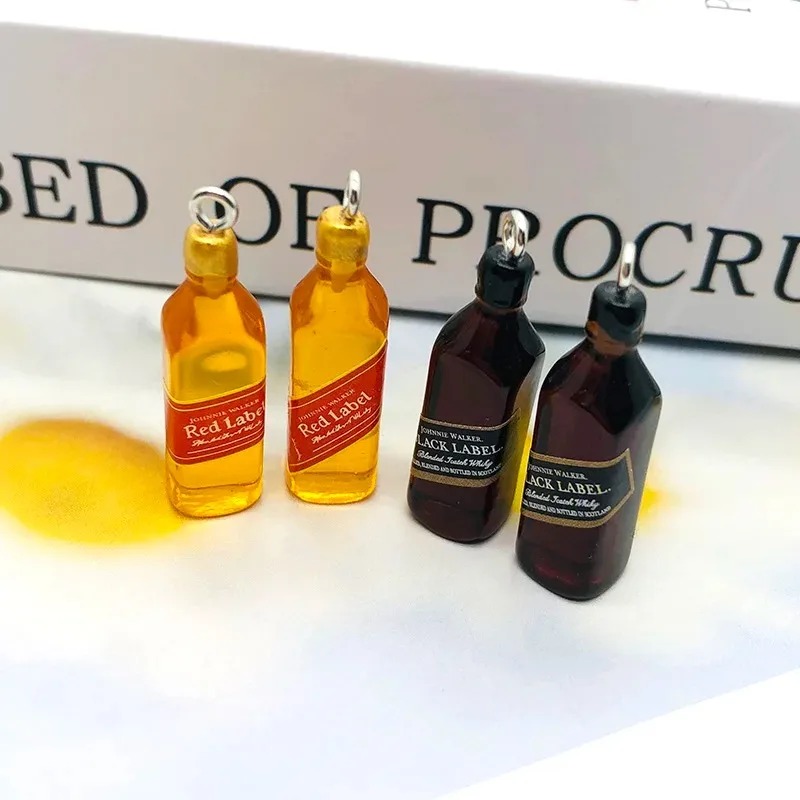 10 個小さなワインバーボトル樹脂チャーム DIY イヤリン - Resin Art Gift Ideas のレビューと価格