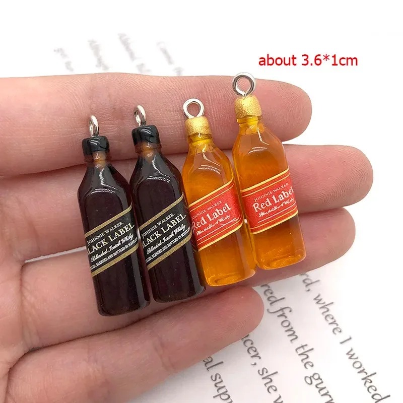10 個小さなワインバーボトル樹脂チャーム DIY イヤリン - Resin Art Gift Ideas のレビューと価格