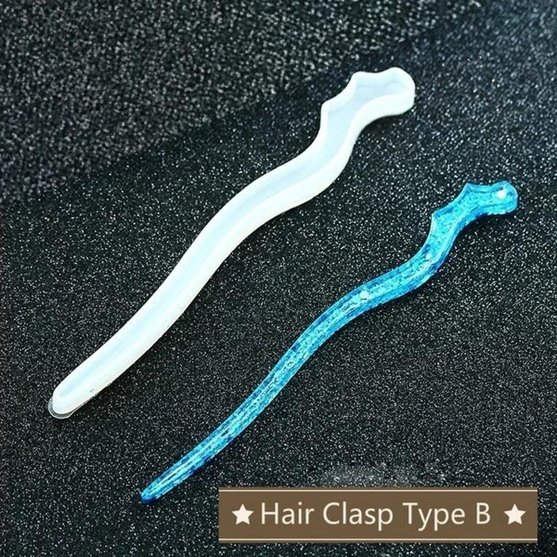 新しい透明ヘアピンシリコーン特殊金型樹脂 DIY ヘアジュエ - Resin Art Gift Ideas のレビューと価格
