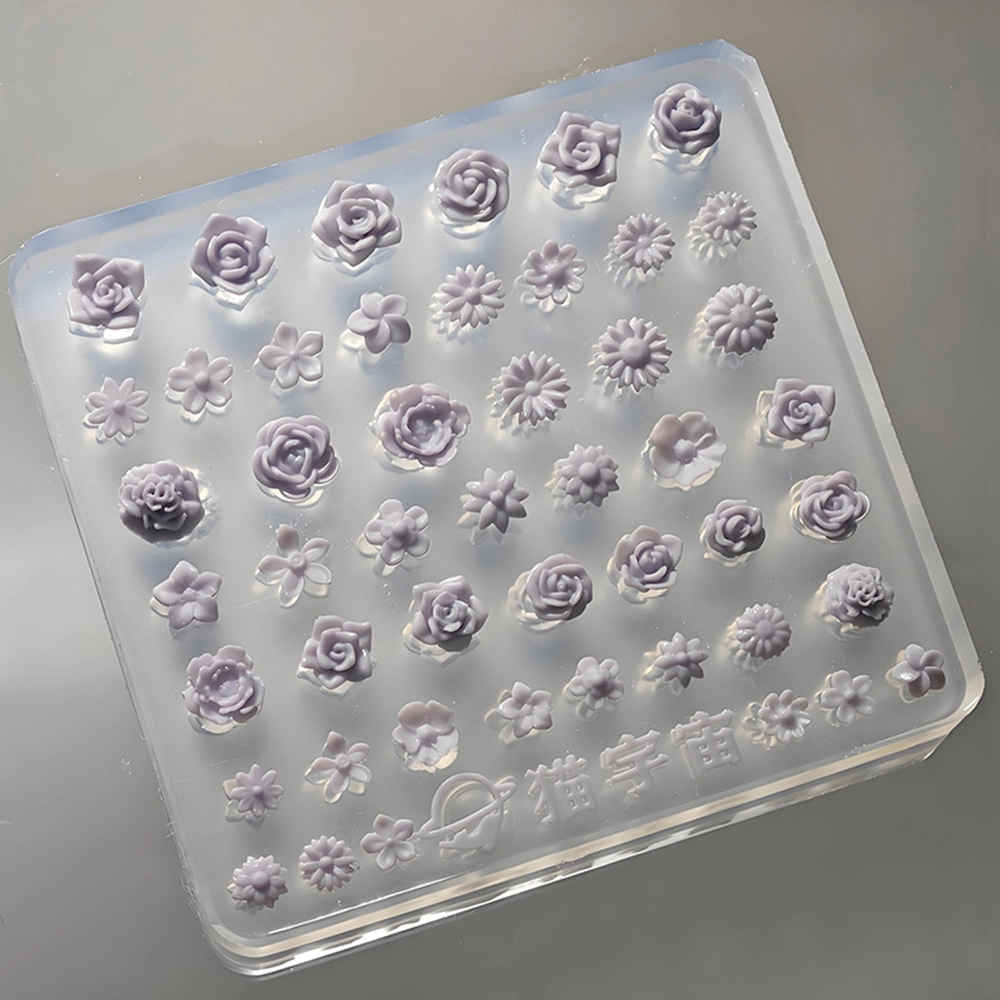 3D シリコーンミニフラワーネイル彫刻モールドアクリルローズ - Resin Art Template のレビューと価格