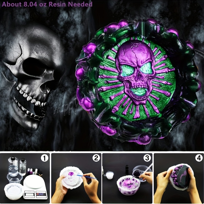 灰皿型、スカルDIYクラフトギフトエポキシ樹脂鋳造型、ジュエ - Resin Art Kit With Molds のレビューと価格