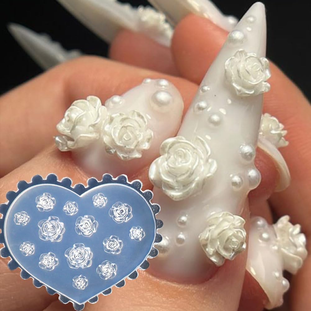 3D 花ネイルモールドシリコーンネイルツールローズ椿花ネイル - Resin Art Template のレビューと価格