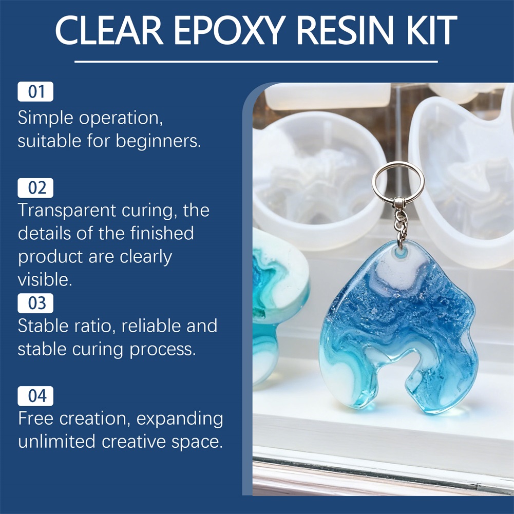 DIYクリスタルクリアエポキシ樹脂 1:1混合比 キャスティ - Resin Art Kit With Molds のレビューと価格