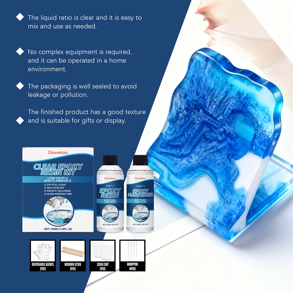 DIYクリスタルクリアエポキシ樹脂 1:1混合比 キャスティ - Resin Art Kit With Molds のレビューと価格