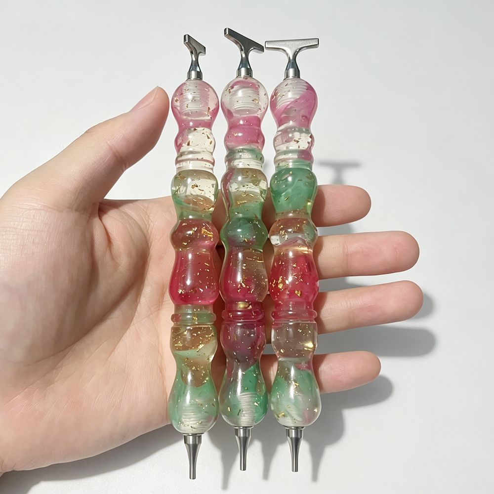 新しい夏の涼感ダイヤモンドペインティングペン金属製ネジ式ペン - Resin Art Pen のレビューと価格