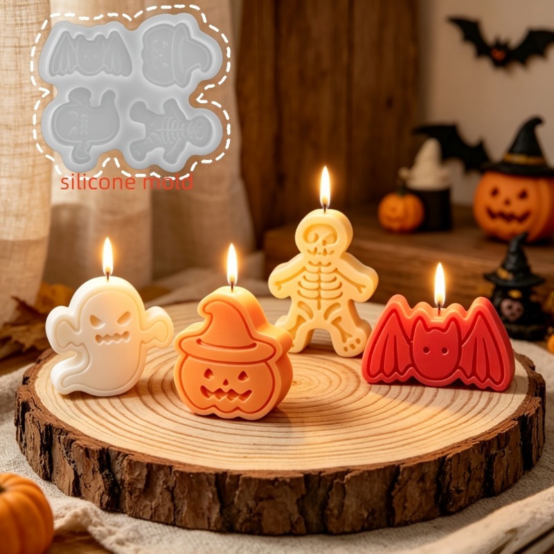 4つの空洞を持つシリコン樹脂型セット。DIY粘土の幽霊、カボ - Resin Art Kit With Molds のレビューと価格