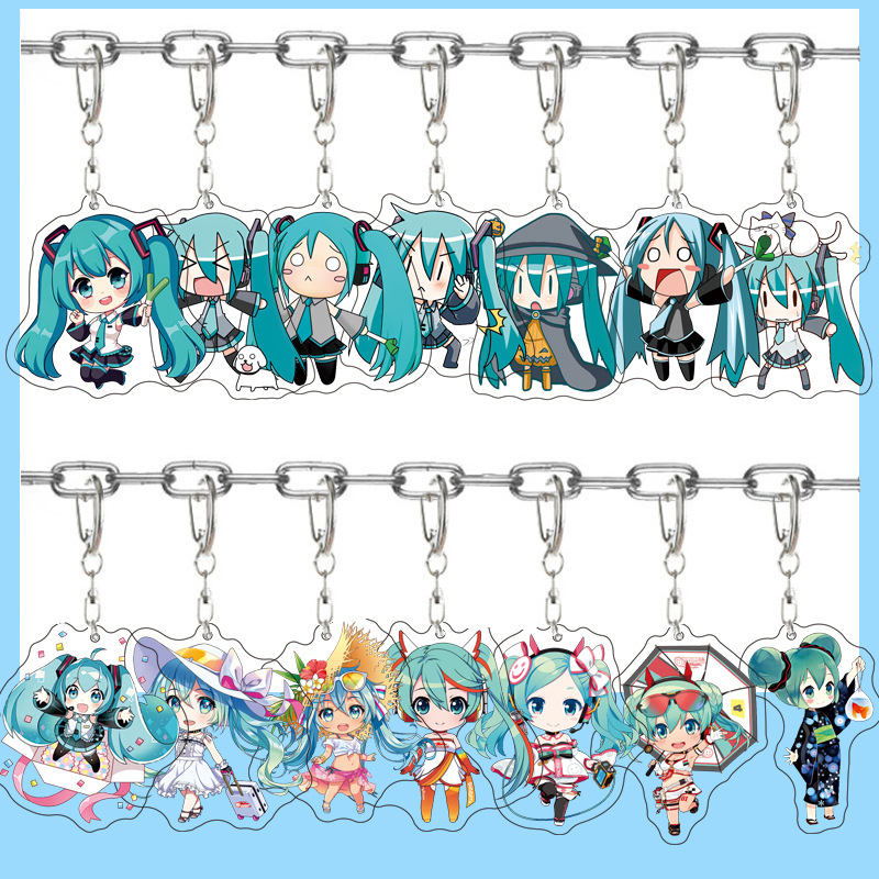 初音ミクアニメアクリルかわいいフィギュアバッグチャームキーリ - Resin Art Toys のレビューと価格