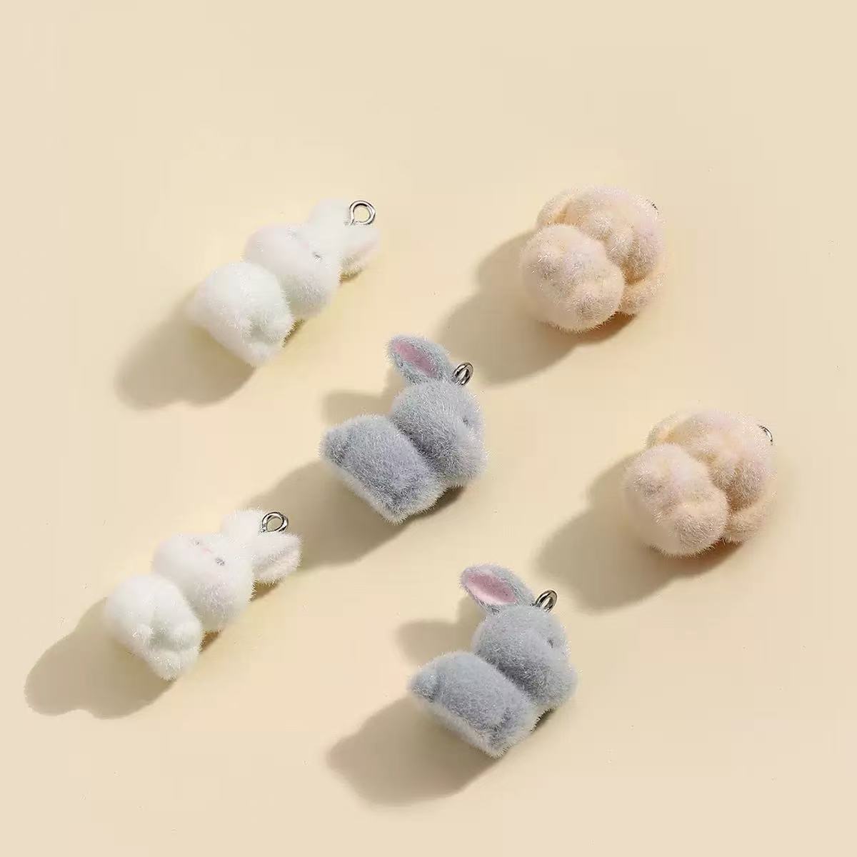 10個入り フロッキング加工 小さなウサギ レジンチャーム  - Resin Art Gift Ideas のレビューと価格