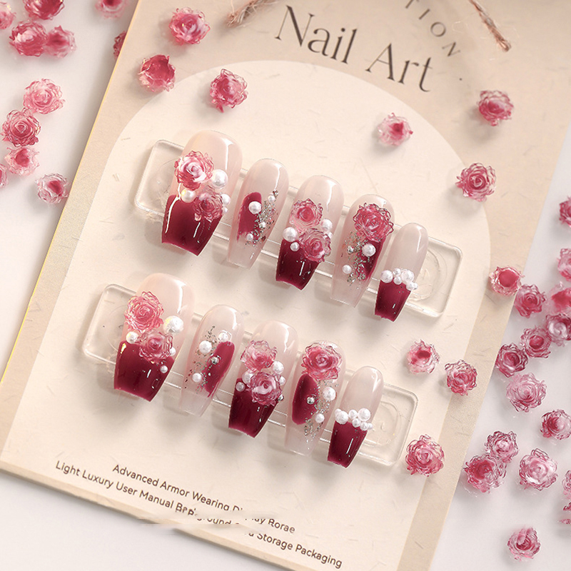 50個入り 3Dレジンフラワー ネイルアートチャーム アクセ - Resin Art Of Flowers のレビューと価格