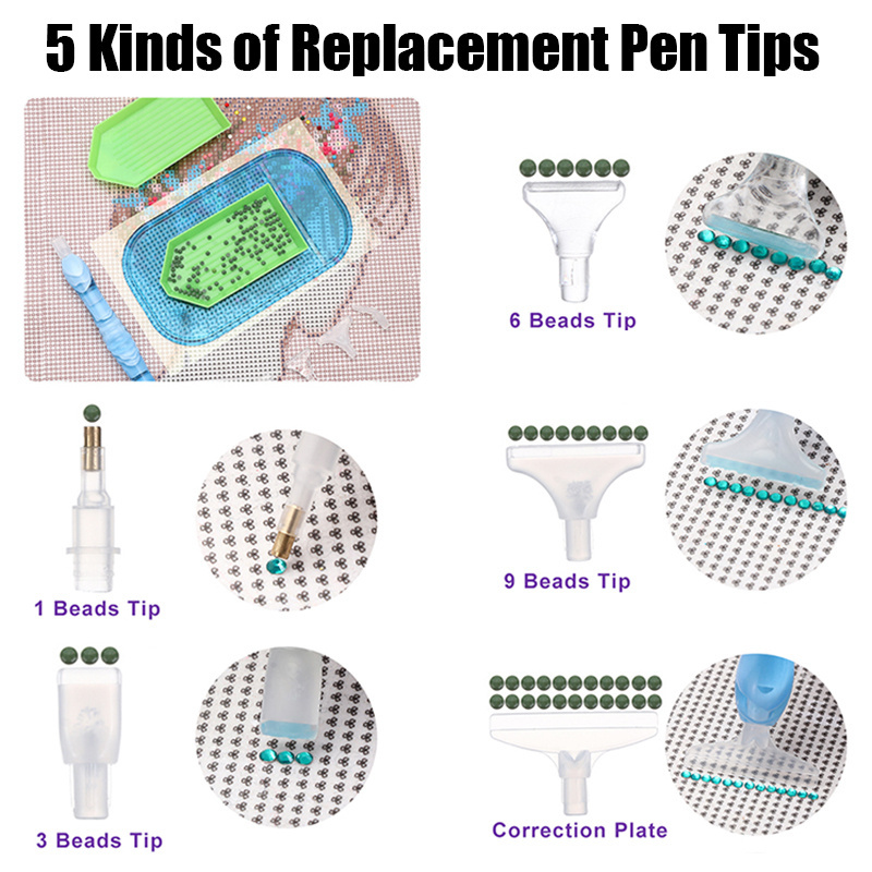 カラーレジンダイヤモンドペイントペン（交換用チップ5個付き） - Resin Art Pen のレビューと価格